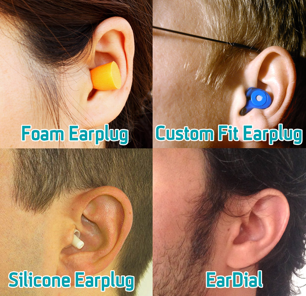 Music and and EarDial HiFi Earplugs Invisible Hearing Protection for Concerts 